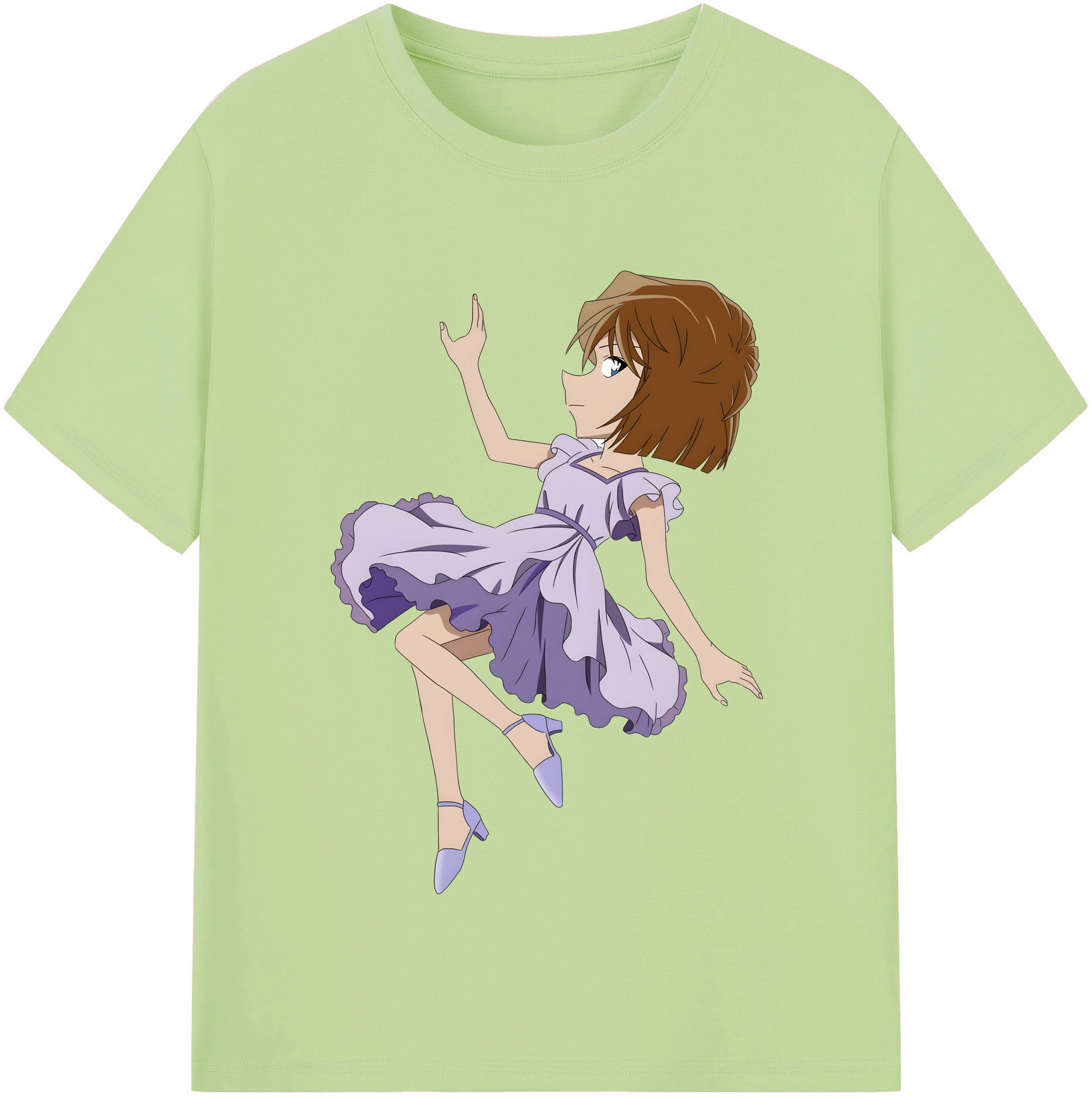 （画像用） 名探偵コナン 灰原 哀 はいばら あい Detective Conan Anita Hailey、Vi Graythorn Haibara Ai 綿100％半袖Tシャツ（フロントプリント）